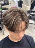 熊本メンズカット センターパート バレイヤージュ MEN'S HAIR