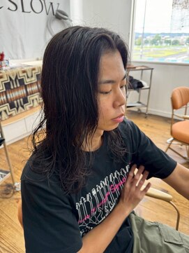 ユイマァルスロウ(YUIMARL SLOW) 20代メンズパーマニュアンスパーマメンズロング岡山メンズ