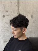 MEN’S HAIR/ブルーブラック/フェザーパーマ/船橋