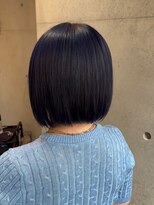 ブルーメ(Blume...) ボブ/1回ブリーチネイビーブルー