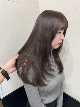 ラグナ(LAGUNA) ミルクティーグレージュ/ブリーチなしダブルカラー/ロング