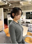 20代30代40代 ショートボブ/かきあげ前髪