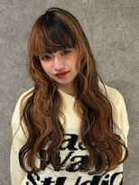 キャパ セントラル 天神 大名店(CAPA central)&nbsp;アンブレラカラー フェイスフレーミング ロングパーマ 20代 10代