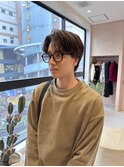 【博多の哉汰】センターパート 毛流れパーマ
