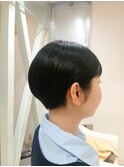 春丸みショートマッシュショート耳かけショートスタイル＊