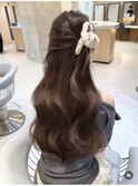 ブリーチなしカラー/ヘアアレンジ/ヘアセット/福岡/10代20代30代