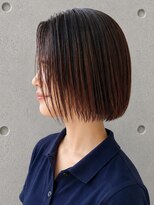 トゥルートラスト 和戸店(True Trust)&nbsp;ミニボブ ナチュラルストレート センターパート 大人ハイライト