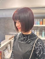 ラファンジュ ヘアー(Rohange hair)&nbsp;チェリーピンク/ピンクブラウン/切りっぱなしボブ