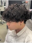 セット簡単な波巻きツイストスパイラルマッシュパーマ強め