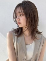 ルシードスタイルアンディアーモ(LUCIDO STYLE andiamo)&nbsp;外ハネウェーブ夏カラー似合わせカット濡れ髪美シルエット