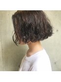 bibito 切りっぱなしデジタルパーママニッシュなフレンチボブ