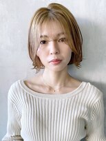 アイティーバイアルバム 八王子店(IT by ALBUM)&nbsp;ナチュラルボブ_くびれミディイヤリングカラー_28349