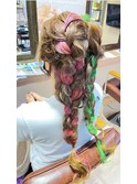 編みおろしツインテールヘアアレンジ