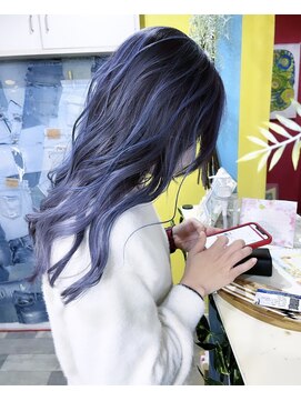 トーク 伊丹本店(TAL'KE) TAL'KE/伊丹/バレイヤージュ/ブリーチ/ブルーラベンダー_1083