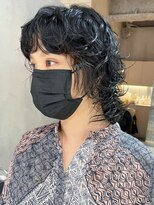 アイティーバイアルバム 北千住店(IT by ALBUM)&nbsp;ウルフパーマ_ショコラアッシュヘルシースタイル_ba409561