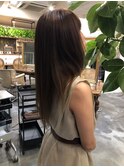 大人かわいい20代30代40代ツヤサラストレート/オリーブカラー