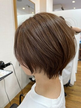 モーラ サロン 高石店(MOLLA) 丸みボブ　ショートボブ　ハニーブラウン