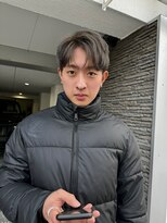 ハイバレーヘアーメゾン(HIGH VALLEY HAIRMAISON)&nbsp;ダブルカラーグレイコンマバングス男前モテるよ岡山南中央町