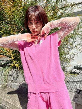 オーウェル 銀座(Owelle) 銀座　cheriふんわりブラウン×ボブ