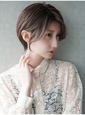 ショートカット×ひし形ショートボブ×前髪あり20代30代40代 s03