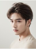 名駅センターパートウルフカット中華ヘアフェザーパーマ韓国ヘア