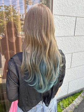 セットアップ 倉敷美和店(SET-UP) インナーカラ ターコイズブルー