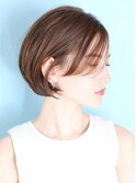 ショート・ボブ/面長/前髪あり/絶壁解消/30代/40代/50代/くびれ