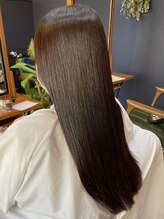 ツヤツヤブラウンストレートロング【門前仲町/美容室/美容院/髪質改善/ヘッドスパ/白髪染め/白髪ぼかし】