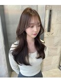 くすみベージュ×姫カットレイヤー×韓国風巻き【ayana】