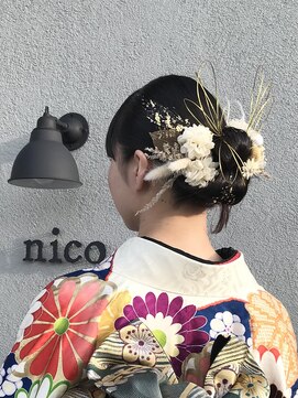 ヘアーコレクトニコ(hair collect nico) 【富山市/nico】成人式ヘアアレンジ/カチモリヘア/振り袖