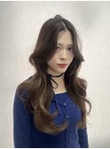 ワンホンヘア/レイヤーカット/網紅ヘア／韓国ヘア/くびれ巻き