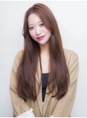 艶カラー 髪質改善 ナチュラルブラウン 顔周りカット 20代