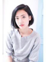 ヘアーアンドファッションシオミエイチ (hair＆fashion shiomi H) [shiomi H]かきあげバング×耳かけボブ×ダークアッシュカラー