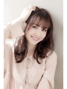 イグレックビス(igrek bis) IGREKBISジグザグバング×ブルージュ×3Ｄカラー×ミニマムボブ