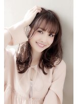 イグレックビス(igrek bis) IGREKBISジグザグバング×ブルージュ×3Dカラー×ミニマムボブ