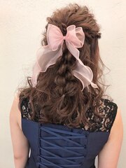 結婚式　二次会　ブライダル　パーティ　ヘアアレンジ