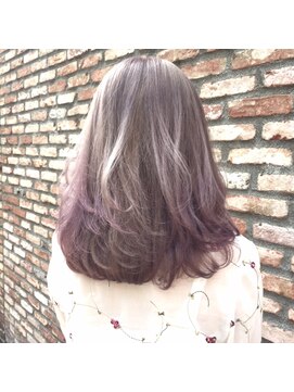 リゼル ユア 渋谷(RISEL YUA) パープルシルバーのレイヤーロブ
