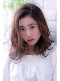 セミウェエットウェーブ暖色系カラーシースルーカラーストリート