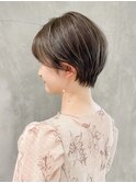 グレーベージュフレンチカジュアルグレージュカラー_ba337352