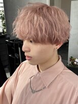 ジエクト カナウ(The Ect canow)&nbsp;ベージュピンクハイトーン全頭ブリーチモーヴピンクマッシュ