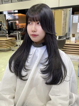 ゼスト 吉祥寺店(ZEST) 韓国ヘア/ロングレイヤー/ブルーブラック 吉祥寺青木桜