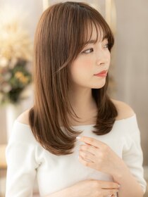 カバーヘア ブリス 志木南口駅前店(COVER HAIR bliss) 大人フェミニン顔回りレイヤー艶髪セミディa志木20代30代40代