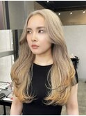 韓国レイヤー×ミルクティー裾カラー♪