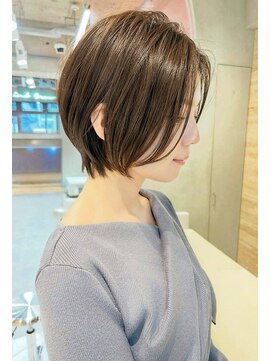 ロンドプロフィール 浦和(Lond profil) 大人可愛い20代30代40代黒髪前下がりショートボブ丸みショート◎