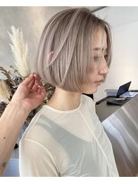 スリーエヌ(NNN) w line bob × milk blond