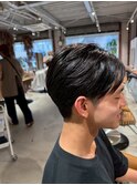 黒髪ニュアンスマッシュ