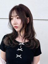 アルバム 新宿(ALBUM SHINJUKU)&nbsp;暗めカラー顔周りレイヤー韓国ヘアグレージュ_F60325