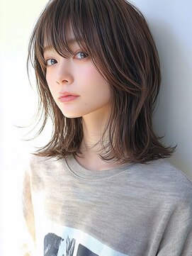 ムーン 仙台一番町店(OON) ミディアムレイヤー/ダークアッシュ/仙台/髪質改善/青葉区一番町