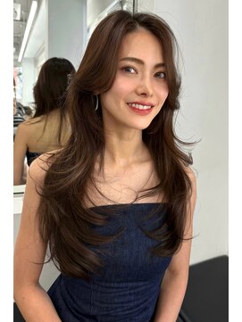 ランズ(LANDS) カーテンバング　レイヤーカット 【韓国ヘア 大阪 梅田】