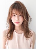 小顔前髪 レイヤーカット デザインカラー フェイスフレーミング"